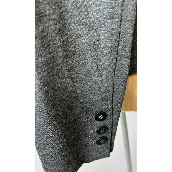 NWOT CAbi Sz 10 Jet Set Ponte Blazer Jersey Short Jacket Gray Single Button - Picture 9 of 13